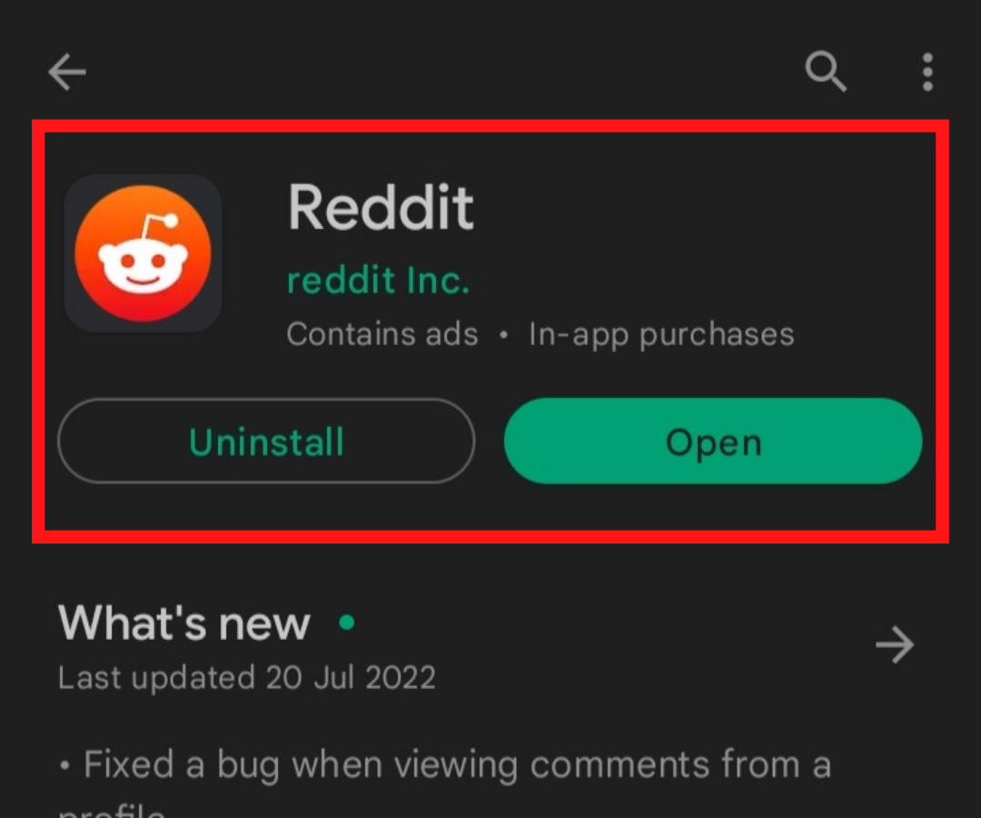 Abra la aplicación Reddit en su teléfono móvil