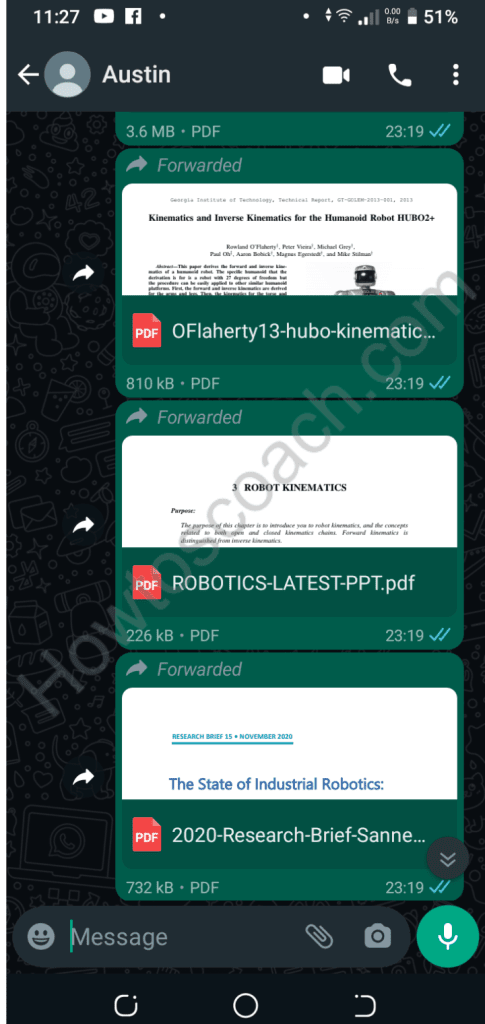 Pasos para abrir archivos PDF en WhatsApp Android