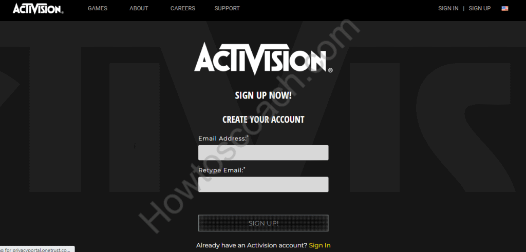 Haga clic en el "Crear una nueva cuenta" botón si no tiene uno.